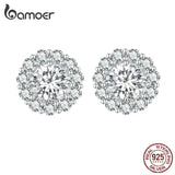 Flower Design 0.5Ct D Colour Lab Diamond Moissanite Diamonds Stud Detachable Earrings for Women Fine Jewellery