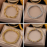 316L Stainless Steel Gold Colour Fashion Coarse Chain Charming Bracelet For Women - Exquisite Wrist Jewellery - The Jewellery Supermarket