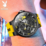 Luxury Silicone Strap Men's Watch High Quality Quartz Wristwatch Waterproof Fashion Casual Vibe