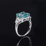 Fabulous Radiant Cut Mint Green Square 5 Carat High Quality AAAAA High Carbon Diamond Finish Party Engagement Ring - The Jewellery Supermarket