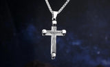 NEW Men's 316L Stainless-steel Jesus Cross Pendant With Skull Necklace For Teens Punk Biker Jewelry - The Jewellery Supermarket