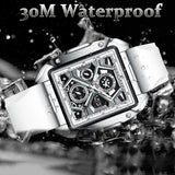 New Arrival Top Brand Luxury Business Square Casual Sport Quartz Chronograph Waterproof Watches for Men - The Jewellery Supermarket