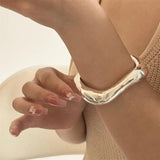 New Abstract Irregular Metal Cuff Bracelets For Women - Personality Catwalk Wrist Jewellery - The Jewellery Supermarket