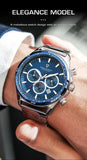 New Fashion Top Brand Luxury Business Quartz Mens Watches - Auto Date Waterproof Chronograph Wristwatches - The Jewellery Supermarket