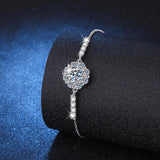 Dazzling Real GRA Certified 1ct Moissanite Diamonds Bracelet for Women, Party Wedding Fine Jewellery Link Bracelets