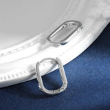 Excellent 2mm D Colour VVS1 Moissanite Diamonds Oval Hoop Earrings For Women - Silver Ear Buckles Fine Jewellery - The Jewellery Supermarket