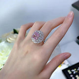 Luxury Cherry Pink 10 * 12  High Quality AAAAA High Carbon Diamonds Women's Ring - Fashion Style Fine Jewellery - The Jewellery Supermarket