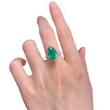 Amazing New Imported Water Drop Emerald Green High Quality AAAAA High Carbon Diamonds Fashion Rings - The Jewellery Supermarket