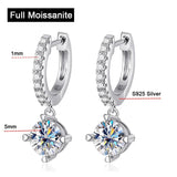 Awesome D Colour 5mm 6.5mm Platinum Plated Full Moissanite Diamonds Hoop Earrings Silver  Fine Jewellery - The Jewellery Supermarket