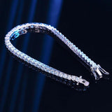 Sparkling 0.1ct 3mm D VVS1 Moissanite Diamonds Bracelet with GRA -  Sterling Silver Wedding Party Fine Jewellery