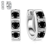 Moissanite Diamonds 0.6 Carat Black and White Earrings - Fashion Trendy Design Light Luxury Niche Silver Fine Jewellery - The Jewellery Supermarket