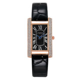 Luxury Design Vintage Classic Cz Diamonds Starry Square Simple and Stylish Roman Numeral Casual Quartz Wristwatch