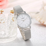 New Fashion Women Gold Colour Luxury Casual Quartz Watches -  Metal Mesh Stainless Steel Ladies Wrist Watches - The Jewellery Supermarket