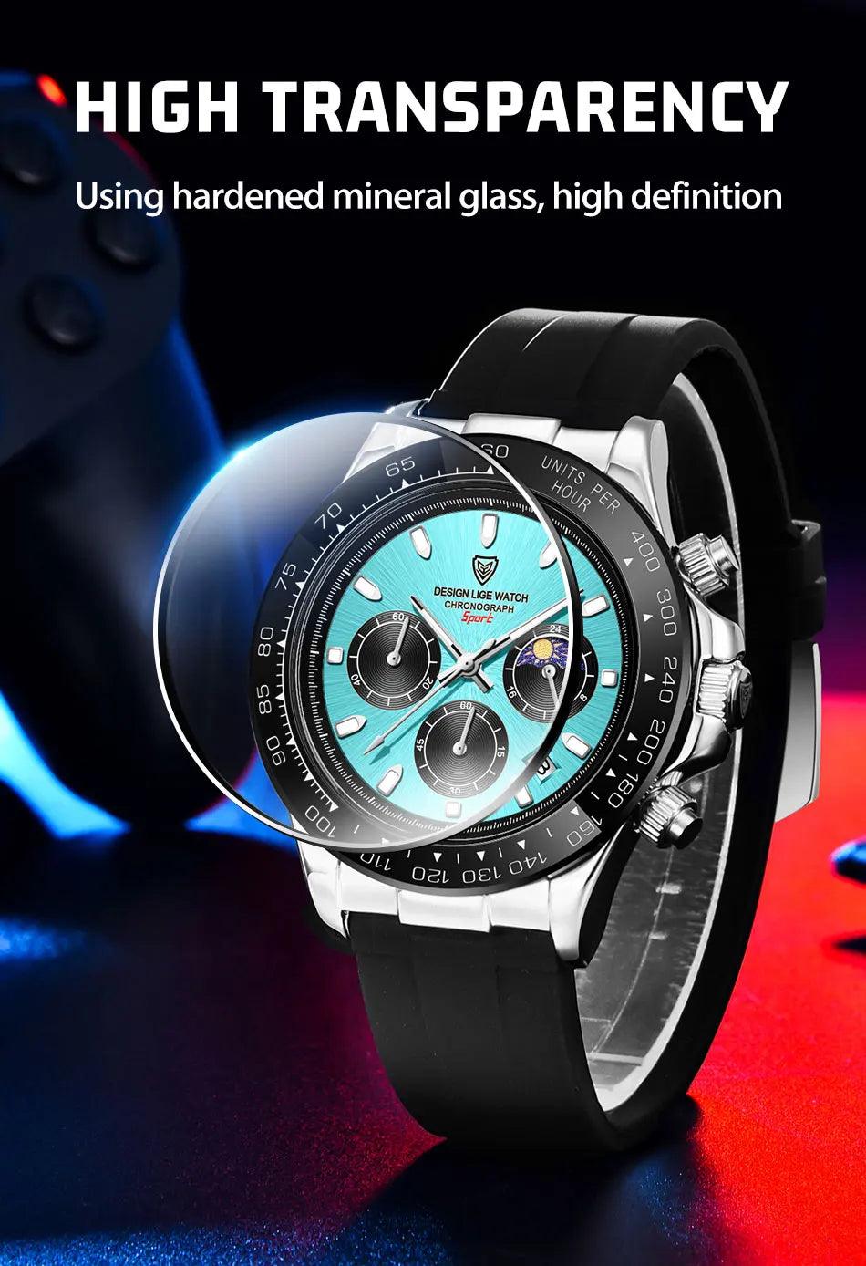 New Top Brand Luxury Quartz Waterproof Luminous Auto Date Chronograph Sport Business Watches for Men - The Jewellery Supermarket