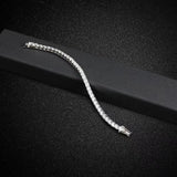 Sparkling 0.1ct 3mm D VVS1 Moissanite Diamonds Bracelet with GRA -  Sterling Silver Wedding Party Fine Jewellery - The Jewellery Supermarket