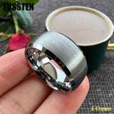 New Arrival 10MM Classic Domed Brushed Finish Comfort Fit Men's Tungsten Wedding Forever Rings - The Jewellery Supermarket