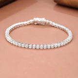 Terrific 18KGP GRA Certified VVS1 Full Moissanite Diamonds Tennis Bracelet - Silver Bracelet Fine Jewellery - The Jewellery Supermarket