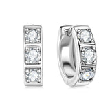 Moissanite Diamonds 0.6 Carat Black and White Earrings - Fashion Trendy Design Light Luxury Niche Silver Fine Jewellery