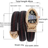 Creative Luxury Brand Retro Classic Quartz CZ Diamonds Ladies Snake Watches - High Quality Gifts