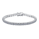 Splendid VVS1 D Colour Real Moissanite Diamonds Tennis Bracelets - Silver Diamond Fine Jewellery Bracelet