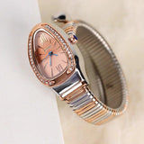 Brand Luxury Quartz Fashion Creative Ladies Bracelet Diamond Snake Watches for Women - High Quality Gifts