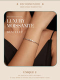 Lovely Sparkling Moissanite Diamonds Bracelet - Adjustable Strand Bracelet for Women Engagement Fine Jewellery - The Jewellery Supermarket