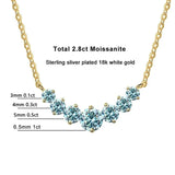 Terrific All D VVS1 Moissanite Diamonds Necklace For Women - GRA Certified 18k Yellow Gold Plated Fine Jewellery - The Jewellery Supermarket