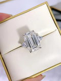 Luxury New Fashion Exquisite 3D Retro Emerald Cut High Quality AAAAA High Carbon Diamonds Fine Jewellery Rings - The Jewellery Supermarket
