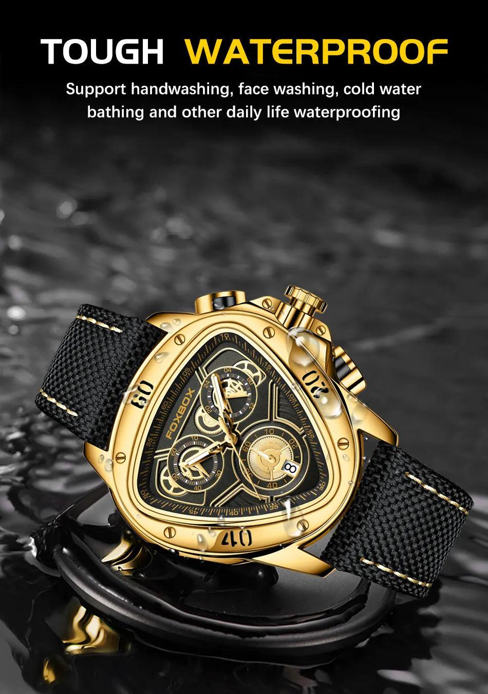 Luxury Square Quartz Famous Brand Waterproof Luminous Chronograph Men's Hipster Watches - The Jewellery Supermarket