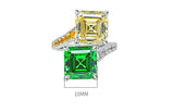 New Personalized Double Stone Style Inlaid with Asscher Cut Pagoda High Quality AAAAA High Carbon Diamond Jewellery - The Jewellery Supermarket