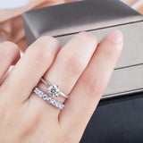 Dazzling 1.7CT D-COLOUR Moissanite Diamonds 2 Pcs/set - Silver 925 Jewellery Wedding Engagement Fine Jewellery - The Jewellery Supermarket
