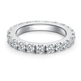 Luxury D Colour 18K WGP Moissanite Diamonds Eternity Wedding Engagement Rings -  Silver Fine Jewellery For Women - The Jewellery Supermarket