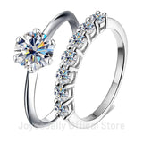 Dazzling 1.7CT D-COLOUR Moissanite Diamonds 2 Pcs/set - Silver 925 Jewellery Wedding Engagement Fine Jewellery