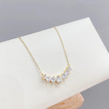 Terrific All D VVS1 Moissanite Diamonds Necklace For Women - GRA Certified 18k Yellow Gold Plated Fine Jewellery