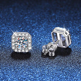 Real 0.5-1 Carat D Colour Moissanite Diamonds Stud Earrings - Sparkling Earring Wedding Engagement Jewellery - The Jewellery Supermarket