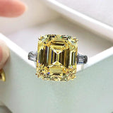 Luxury Big Diamond High Quality AAAAA High Carbon Diamonds Engagement European and American Square Fine Jewellery - The Jewellery Supermarket