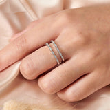 Super Round White Hollow AAAAA Quality High Carbon Lab Created Diamonds Rings - Wrap Guard Ring Enhancer - The Jewellery Supermarket