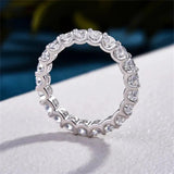 Gorgeous D Colour VVS1 Moissanite Eternity Rings For Women - 18K Gold Plated Engagement Wedding Rings - The Jewellery Supermarket