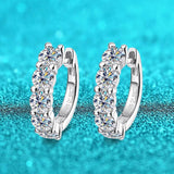 Stunning 18KGP 3cttw D Colour Moissanite Diamonds Hoop Earrings for Women - Sparkling Silver Fine Jewellery