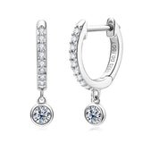 New Arrival D Colour VVS1 Moissanite Diamond Hoops Earrings - Huggie Drop Earrings 925 Silver Fine Jewellery - The Jewellery Supermarket