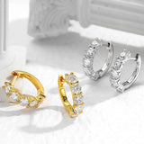 Stunning 18KGP 3cttw D Colour Moissanite Diamonds Hoop Earrings for Women - Sparkling Silver Fine Jewellery - The Jewellery Supermarket