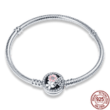 Hot Sale Sterling Silver Love Pave Zircon Charm Bracelets - Original Beads Charms Jewellery