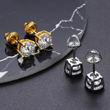 18K White Gold VVS1 Clarity Round 0.1-2ct D Colour Moissanite Diamonds Earrings Silver Screw Back Earrings