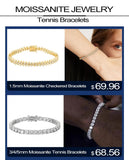 Graceful 18K WGP D Colour VVS1 Real Moissanite Diamonds Tennis Bracelets, Silver Moissanite Diamonds Jewellery - The Jewellery Supermarket