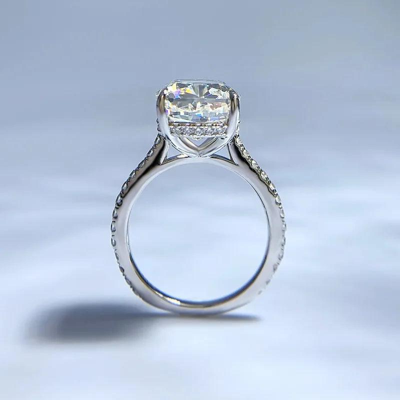Lovely Radiant cut 6ct AAAAA High Carbon Diamond Big Rings - Silver Party Wedding Engagement Jewellery - The Jewellery Supermarket