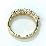 Delicate 14K Gold Plated Moissanite Diamond Eternity Rings - Silver Engagement Wedding Promise Rings for Women - The Jewellery Supermarket