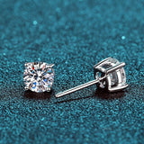 Amazing D Colour VVS1 2.0ct Moissanite Diamonds Earrings for Women - 925 Sterling Silver Fine Jewellery - The Jewellery Supermarket