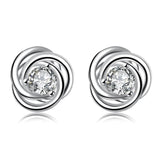 Adorable AAA CZ Stone Silver Plated Earrings- Best Online Prices by Jewellery Supermarket