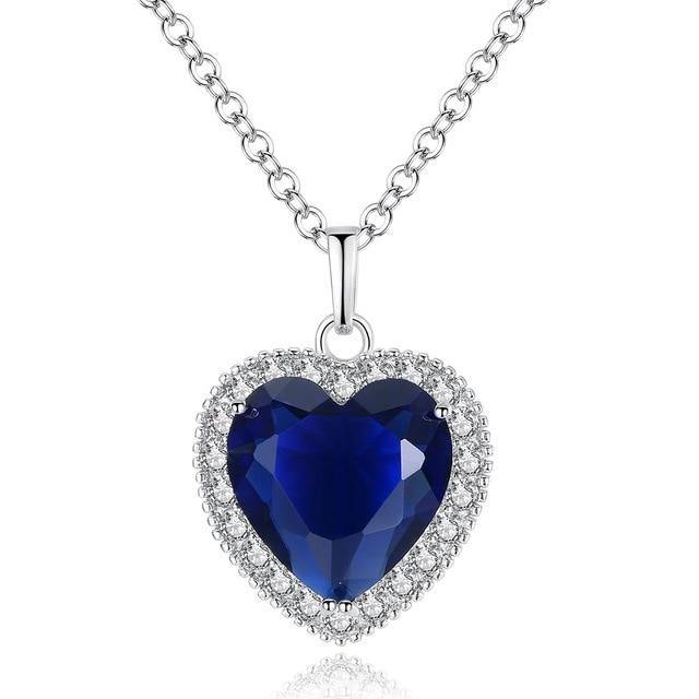 Appealing Blue AAA CZ Heart Of The Ocean Necklace For Women- Wholesale Prices by Jewellery Supermarket - The Jewellery Supermarket