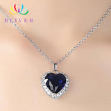 Appealing Blue AAA CZ Heart Of The Ocean Necklace For Women- Wholesale Prices by Jewellery Supermarket - The Jewellery Supermarket